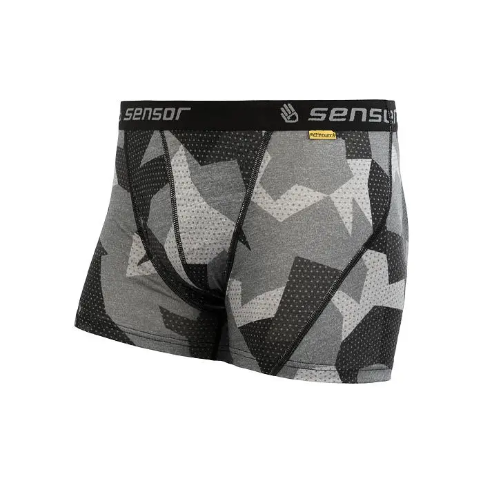 Poslední Šance Boxerky SENSOR Merino Impress černá/camo M