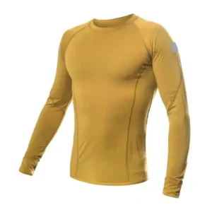 Pánské funkční tričko s dlouhým rukávem Sensor Merino Air Mustard M Speciální Cena