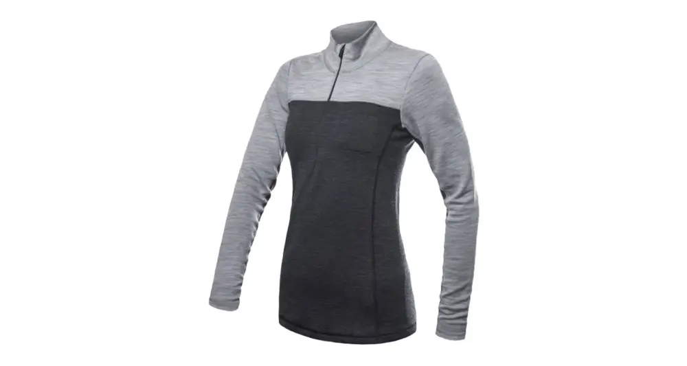 Pouze Dnes Dámské funkční tričko s dlouhým rukávem Sensor Merino Bold Anthracite/cool gray S