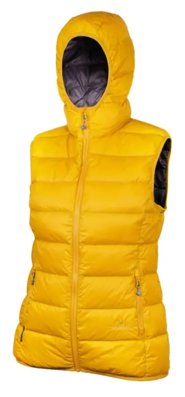 Dámská péřová vesta Warmpeace Yuba Lady Nugget gold/shale XS Akční Cena