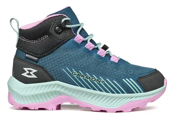 Dětské boty Garmont 9.81 Kids Pulse Mid WP corsair blue/lavender rose 26EU Must-Have