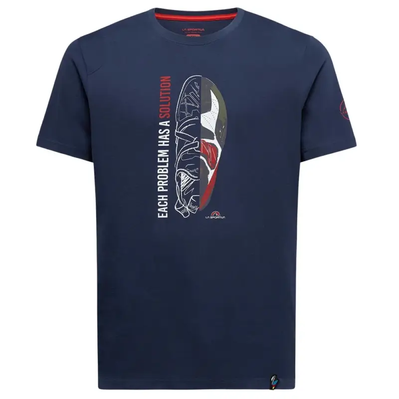 Akční Cena Pánské tričko La Sportiva Solution T-Shirt night sky/mountain red