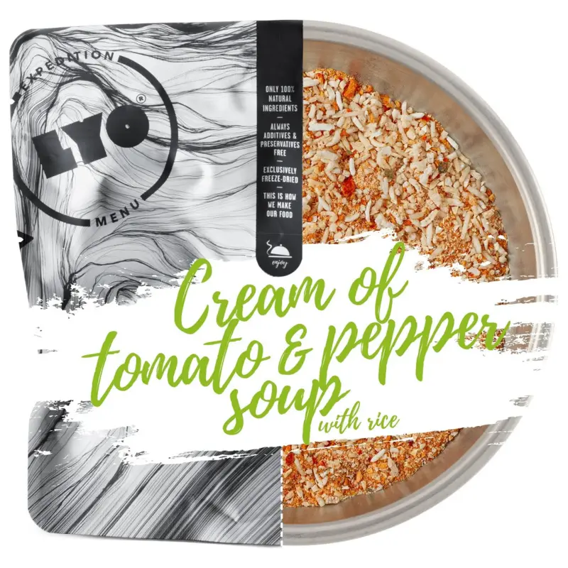 Lyo food Cream of Tomato & Pepper Soup with rice Must-Have
