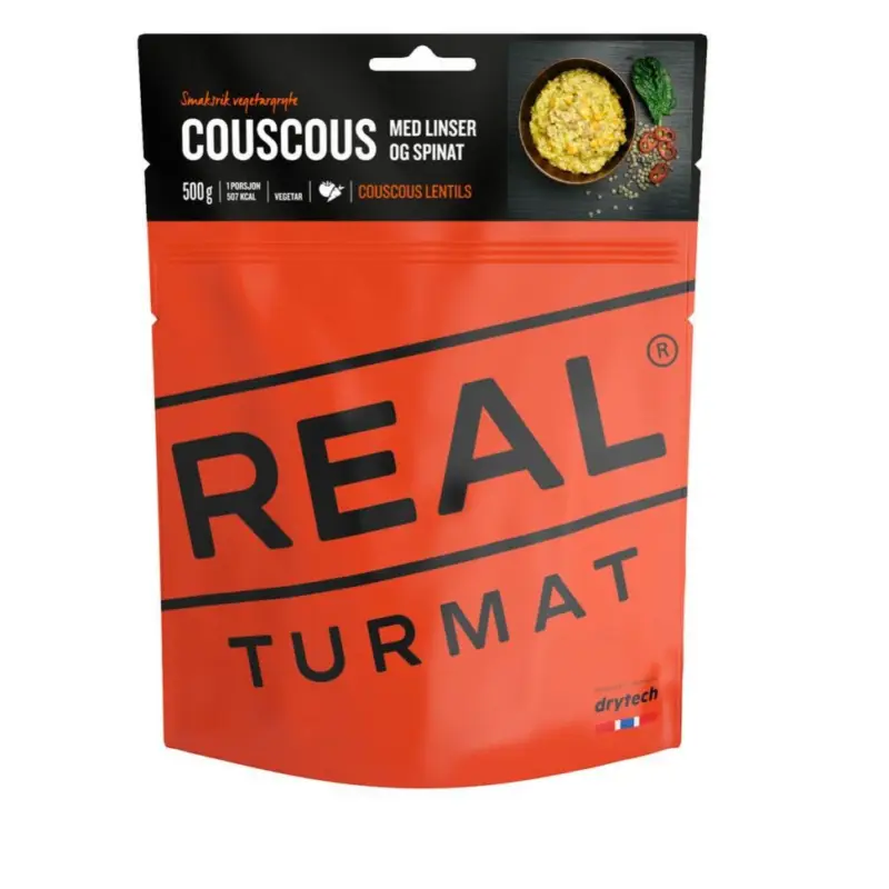 Pouze Dnes Real Turmat Kuskus s čočkou a špenátem (Couscous with Lentils and Spinach)