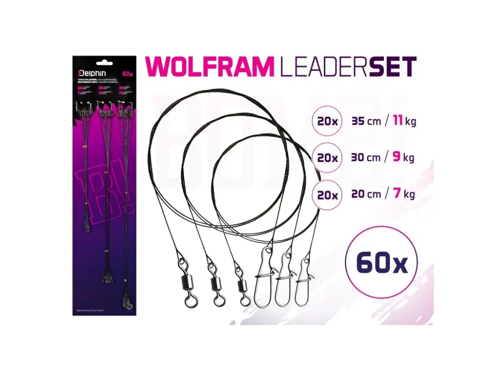 Set wolfrámových lanek BOMB! S obratl. a karabínkou Cenově Výhodný
