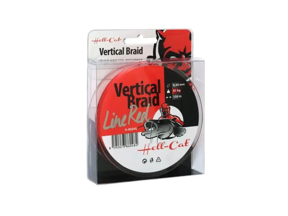 Hell-Cat Splétaná šňůra Braid Line Vertical Red Aktuální