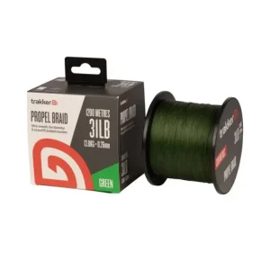 Trakker Kmenová pletená šňůra Propel Braid 31lb (13,8kg), 0,26mm, 1200m, Green Ověřený