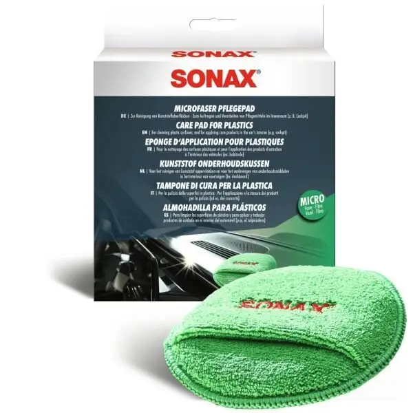 Značkový Rukavice z mikrovlákna na čištění plastů Sonax