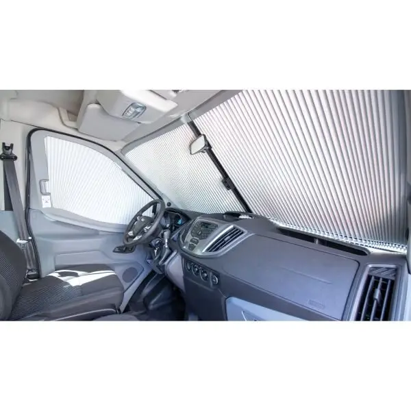 Zatemnění čelního skla Remis REMIfront IV pro Ford Transit od 07/2019 se senzory a přihrádkou Dokud Zásoby Vydrží